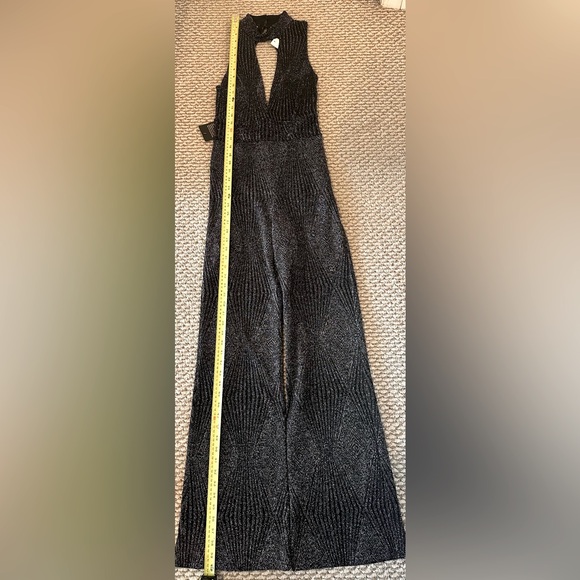 NWT - Bebe metallic knit cutout jumpsuit size XS - Picture 4 of 5